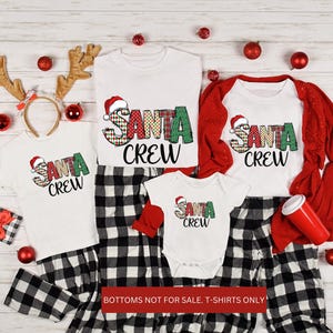 Santa Crew Christmas Shirts, Family Christmas Matching T-Shirts, Group Family T-Shirts, Group Matching Shirts