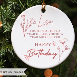 Friend Birthday Ornament, Birthday Gift for Friends, Christmas Ornaments Birthday, Birthday Gift, Christmas Ornament, Sentimental Birthday