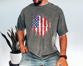 USA Flag Shirt, 4th of July Shirt, Big USA Tshirt, USA Comfort Colors Shirt, Comfort Colors Usa Flag Tee, Usa Comfort Colors Tee, Usa Shirt