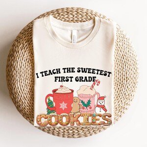 Teacher Christmas Shirt, First Grade Teacher T-Shirt, Gingerbread Cookie Shirt, Holiday Teacher Gift, Teacher Christmas Gift