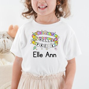 Personalized Back to School Kids Shirt, Pre-K Custom Name T-Shirt, Pre-K Back to School Shirt, First Day of School Shirt, Toddler School Tee