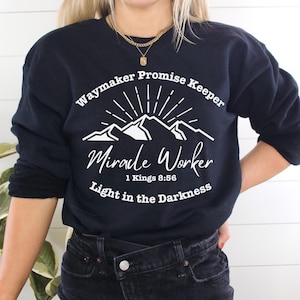Miracle Worker Christian Shirt, Gift for Christian, Spiritual Gift, Faith-Inspired Sweatshirt, Christian Apparel, Motivational Believers