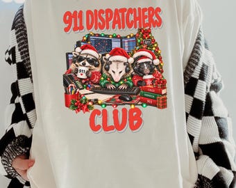 911 Dispatcher Christmas Shirt, 911 Dispatcher T-shirt, Raccoon Shirt, Possum Shirt, Skunk Shirt, Emergency Dispatch Funny Graduation Gift