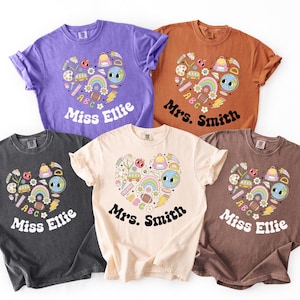 Comfort Colors Custom Teacher Name Shirt, Personalized Teacher Appreciation Gift for Teacher Shirt, Back to School Tee, Teacher Team Tshirts