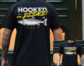 Christian Shirt, Christian Shirt Fishing, Christian-Bible Verse Shirt, Mens Christian T-shirt, Religious Gift for Men, Fishing Tshirt