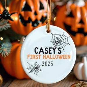 Personalized First Halloween Ornament, Kids First Halloween, Fall Tree Decor, Halloween Keepsake