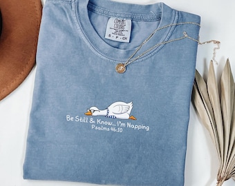 Funny Christian Goose T-Shirt: Faith-Based Comfort Colors Tee