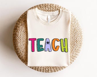 Lehrer Shirt, Teach T-Shirt, Shirt, Geschenk für Lehrer, Lehrer-T-Shirt, Grundschullehrer-T-Shirt, zurück zu Schule Shirt, Vorschullehrer-T-Shirt