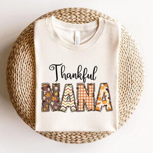Maglietta del Ringraziamento per la nonna riconoscente, maglietta del Ringraziamento per la nonna, maglietta autunnale, regalo per la nonna riconoscente, regalo per lei, regalo per la nonna