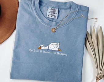 Funny Christian Goose T-Shirt: Faith-Based Comfort Colors Tee
