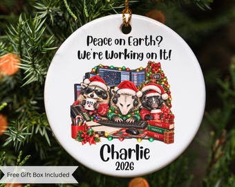 Personalized 911 Dispatcher Christmas Ornament, 911 Dispatcher Gift, First Responders Gifts, Team Group Christmas Gifts, Funny Coworker Gift