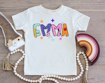 Maglietta personalizzata per il ritorno a scuola per bambini, maglietta con nome personalizzato per bambini, maglietta per il ritorno a scuola per ragazzi, maglietta per il primo giorno di scuola, maglietta per bambini piccoli