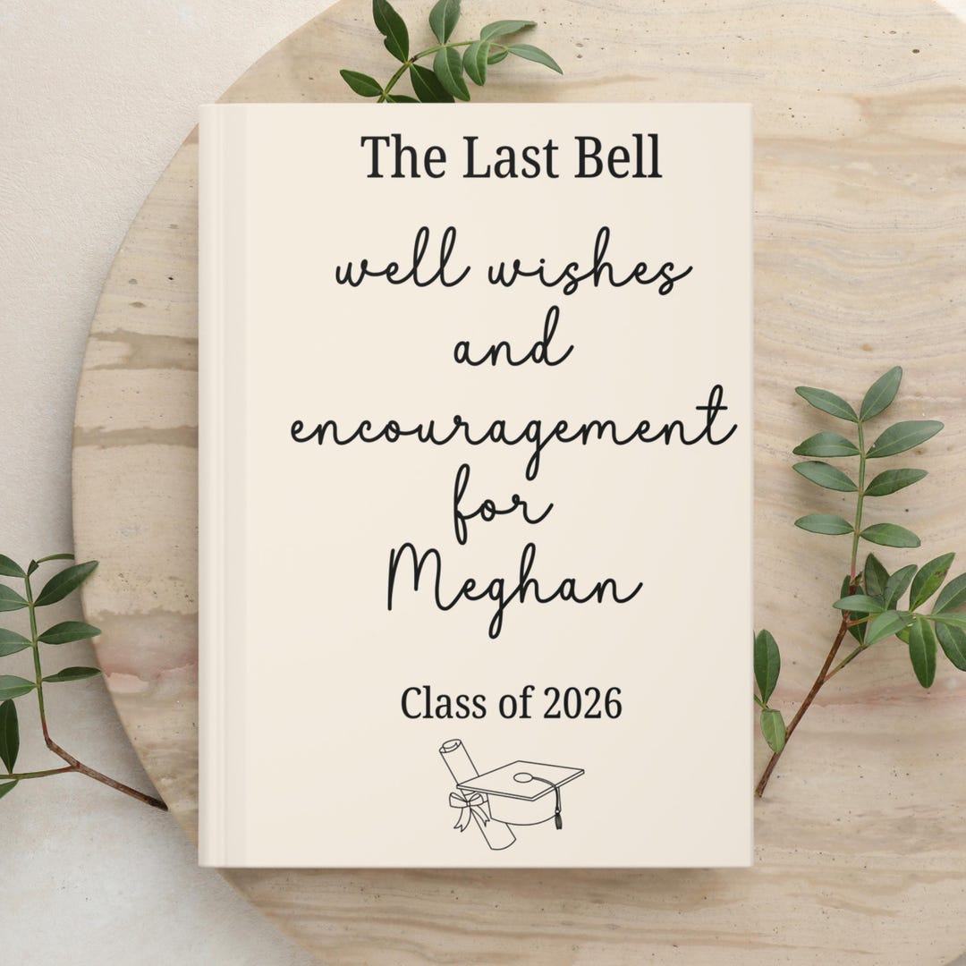 Well Wishes Graduation Book, Class of 2026, Personalized Graduate Guest ...