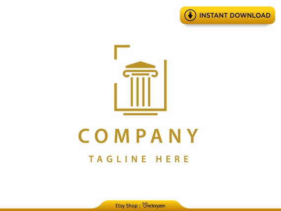 Pillar Logo Svg Vector Law Firm Symbol Icon Simple Ai Eps Etsy