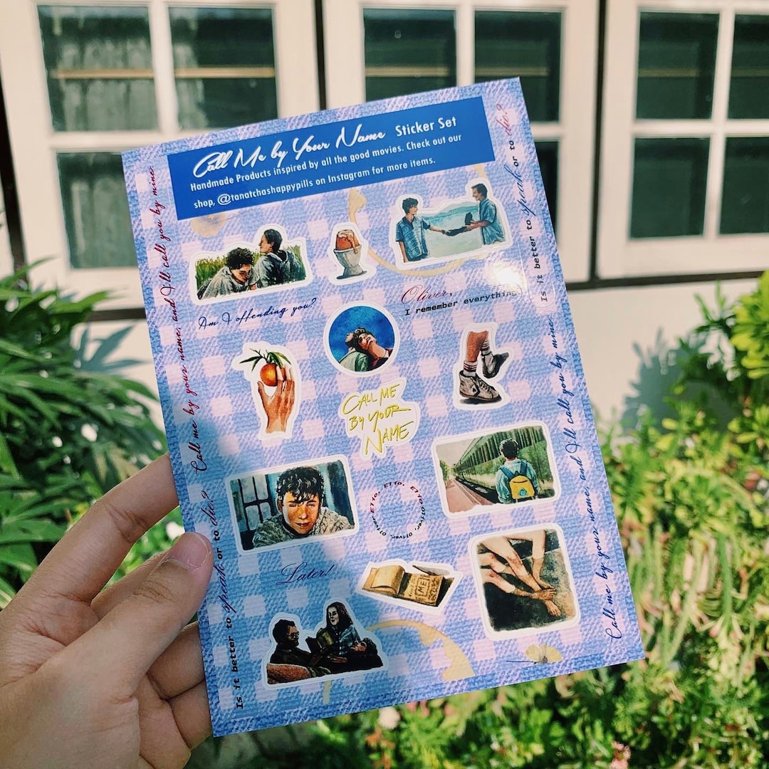 Call Me by Your Name Sticker Sheet please, Read the Description Before ...