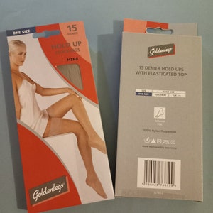 2 pairs of 15 denier hold up stockings Mink one size large