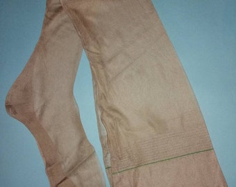Vintage nylonstrumpor 20 denier storlek 11 x 32" heltäckande nylonstrumpor med sömmar
