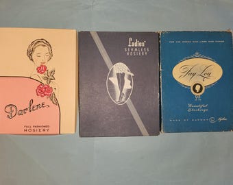 3 Vintage nylon stocking boxes
