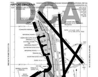 Póster de mapa de aeropuerto, impresión de pared de descarga digital, arte imprimible grande, arte imprimible entusiasta de los viajes
