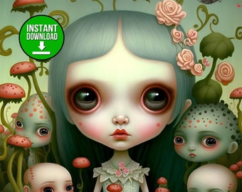 Secret Garden -  Pop Surreal Digital Art