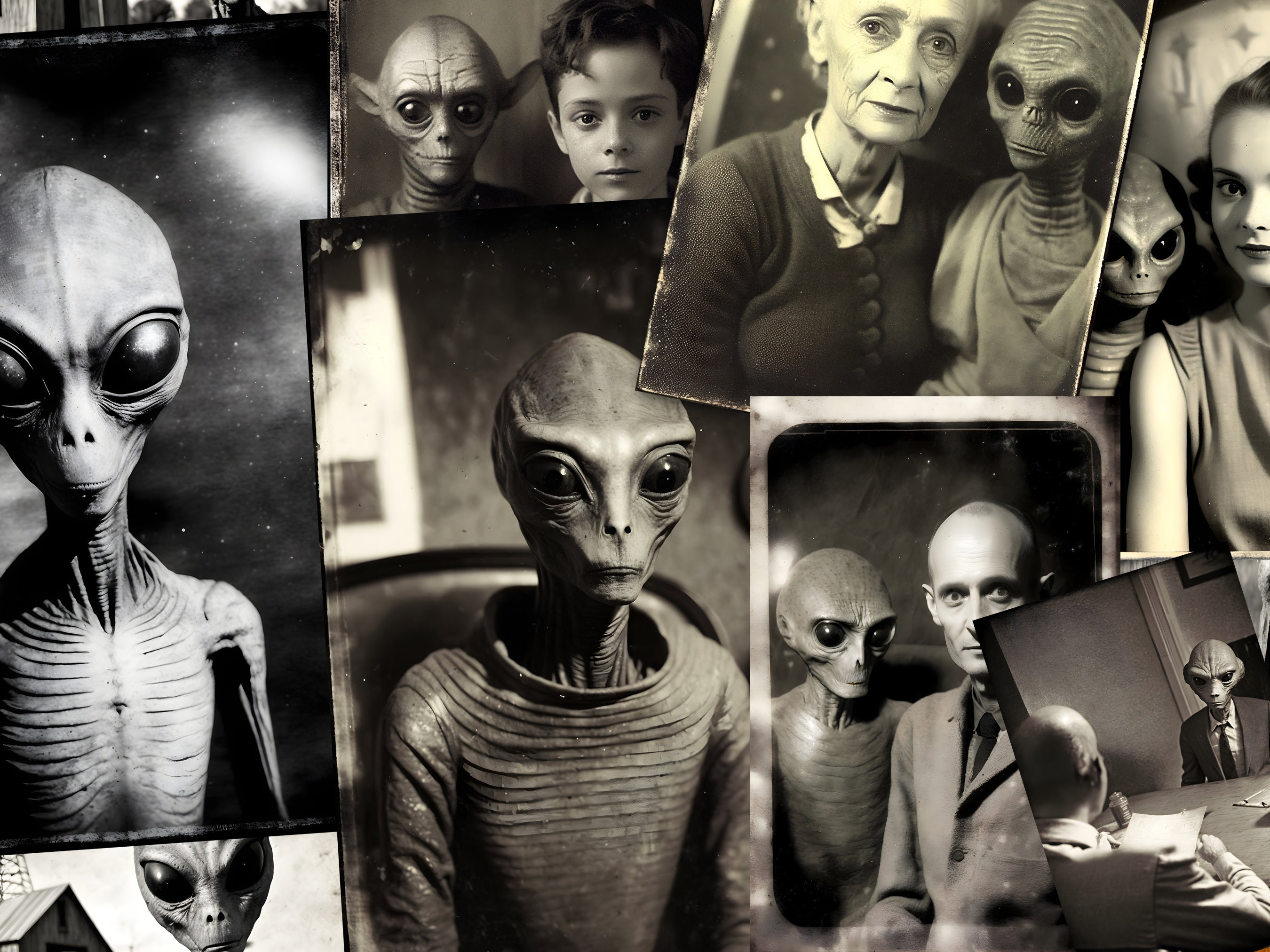 Buy Vintage Alien PH๏τograph Collection. Printable Download Pack. Online in India - Etsy