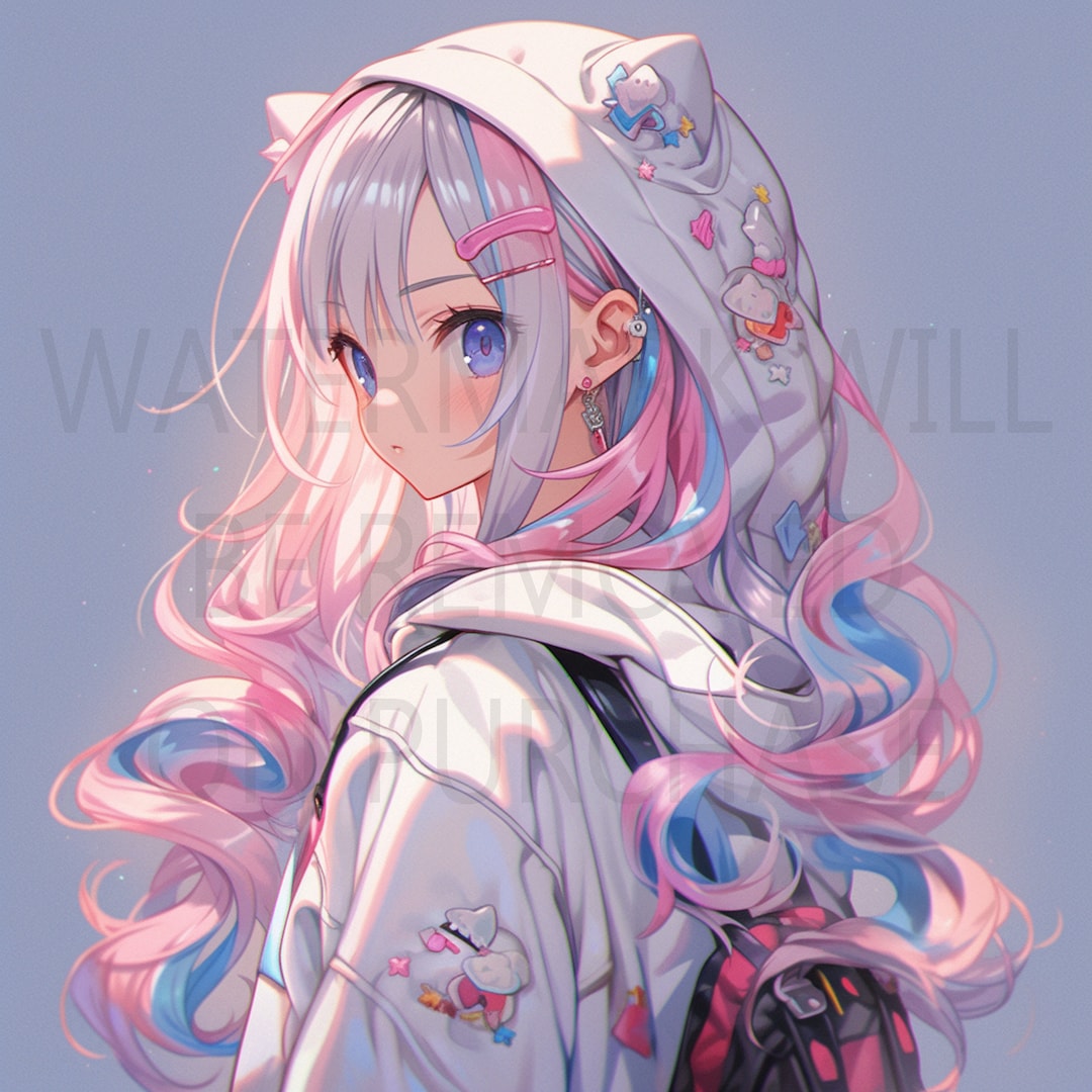 Cute hoodie anime girl hotsell