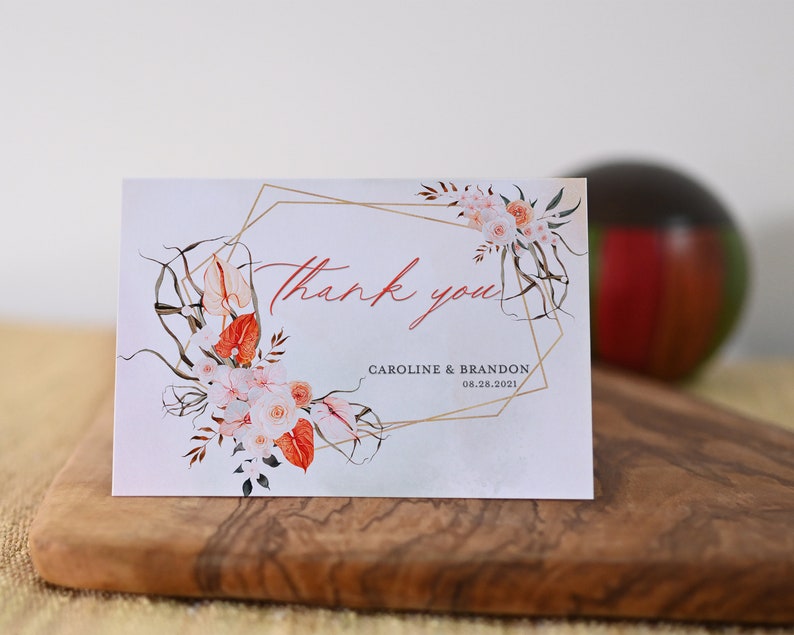 5x3.5 Wedding Cards Mockup, Thank You Card Mockup, 5x3.5 Inch Cards ...