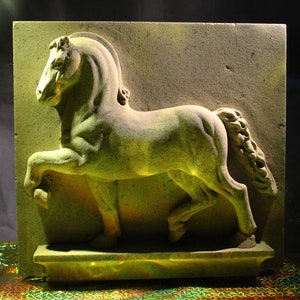 Carved Stone Equine Relief