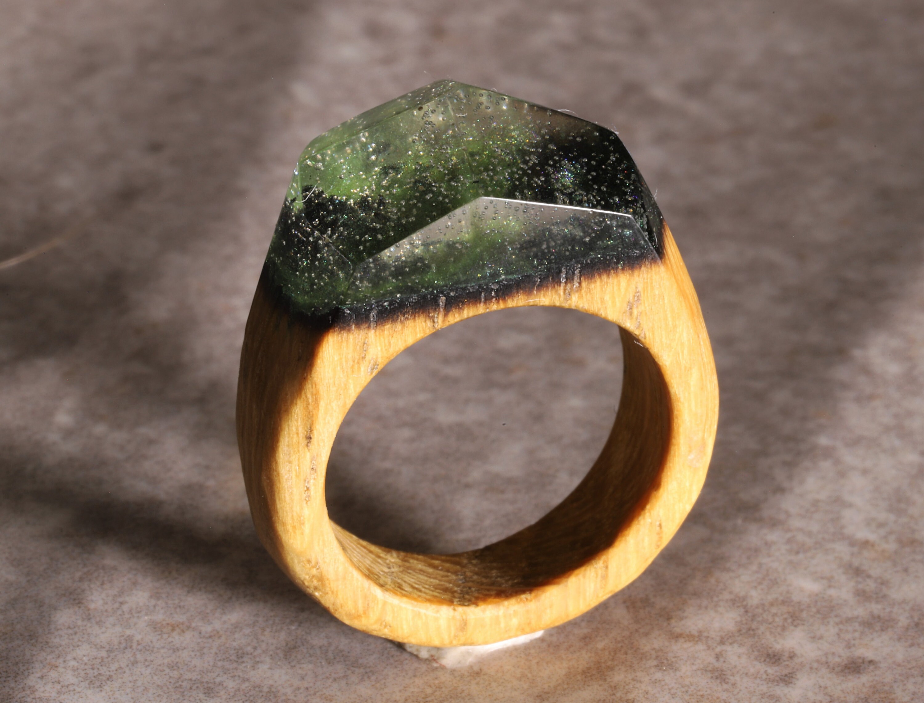 Wood Black Secret Wood Ring - Etsy