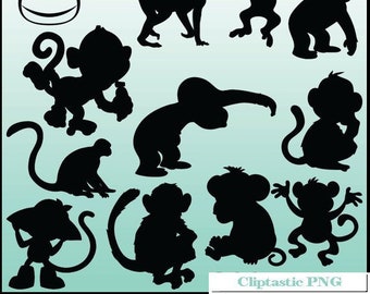 Monkey clip art | Etsy
