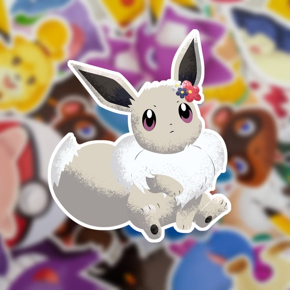 Shiny Eevee Evolution Pokemon Stickers 