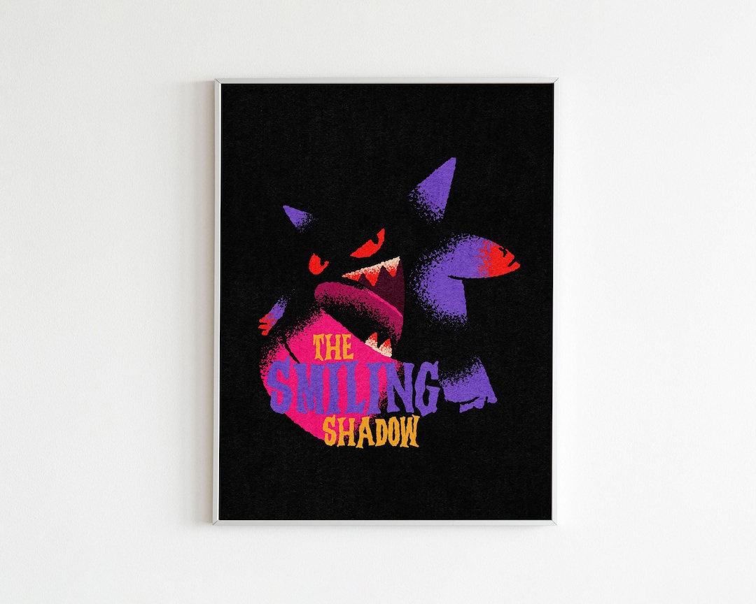The Smiling Shadow Gengar Art Print - Etsy