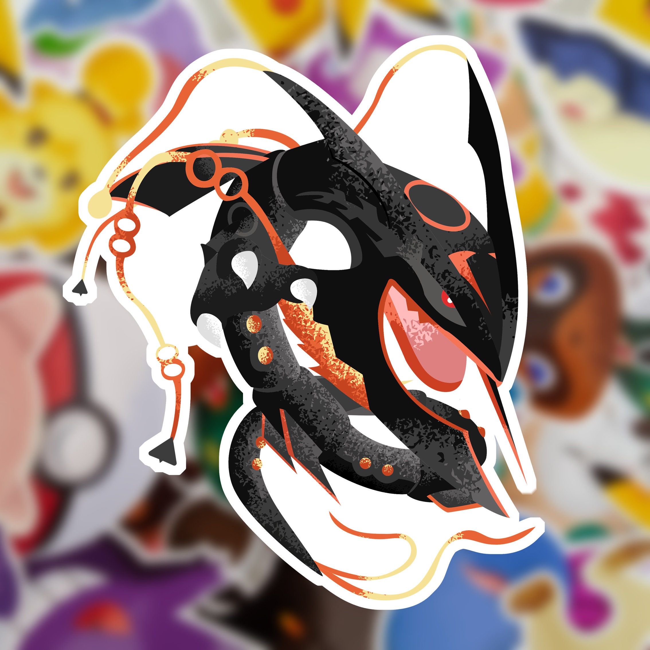 Shiny Mega Rayquaza Dragon Print - Israel