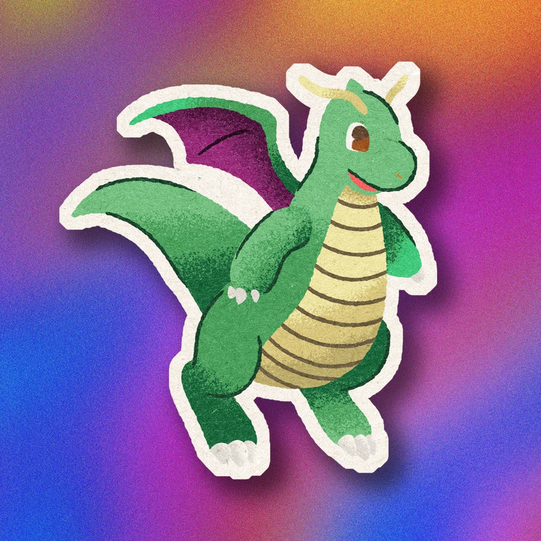 Shiny Dragonite Vinyl Sticker - Etsy Shiny Dragonite Vinyl Sticker - Etsy