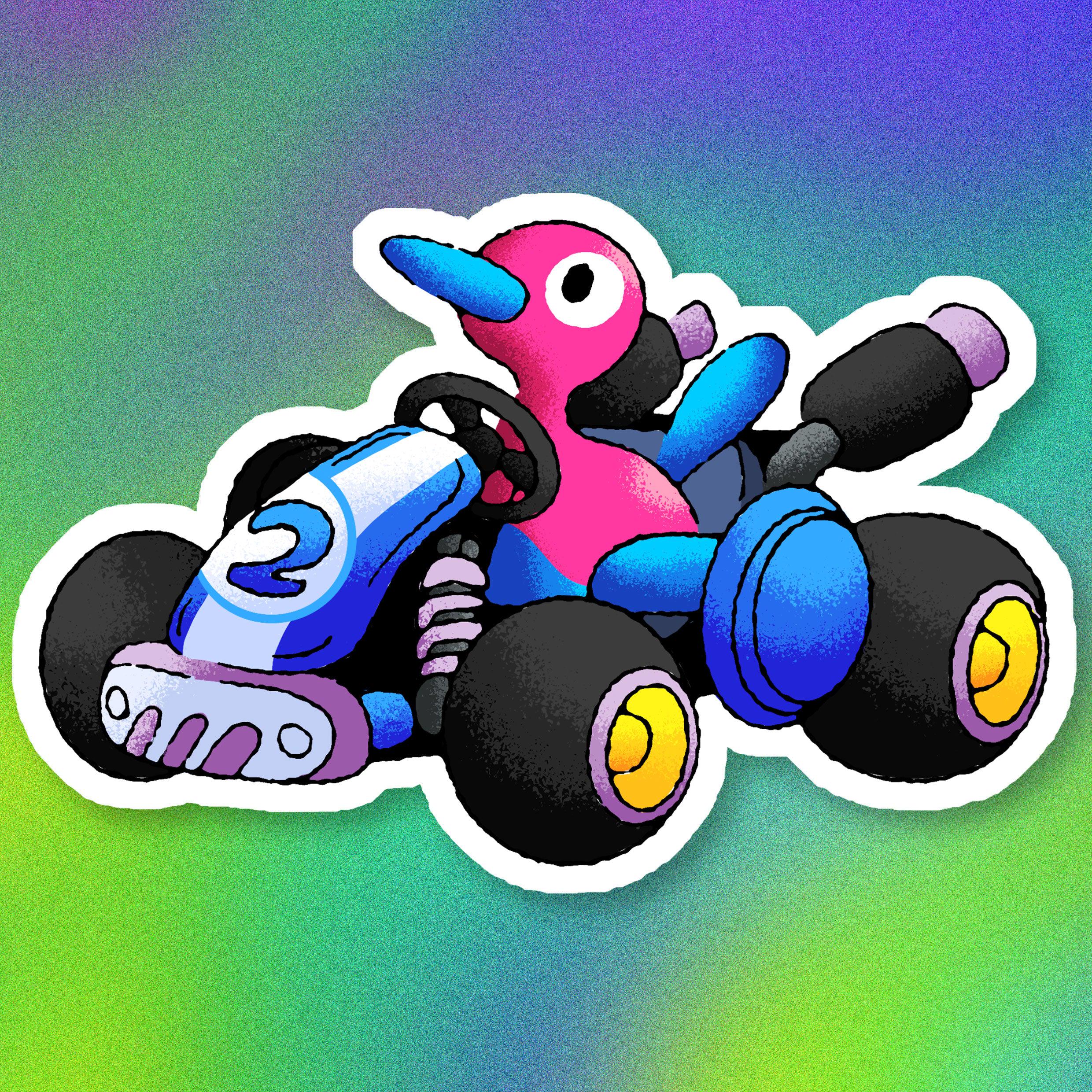 ポリゴン2 カート ビニールステッカー - Etsy 日本
