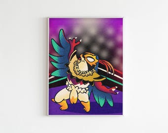 Stampa artistica Mega Hawlucha