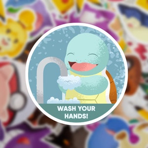 Was je handen schildpad vinylsticker