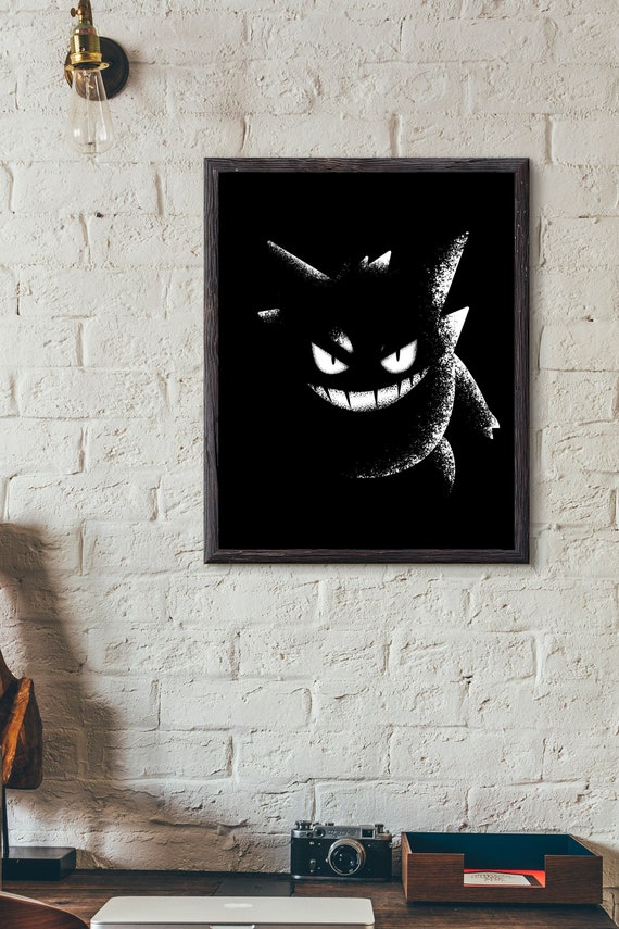 Gengar Pokemon Print Detective Pikachu Print Cartoon Print Pokemon Poster Pokemon Art Print Wall Art Kids Decor