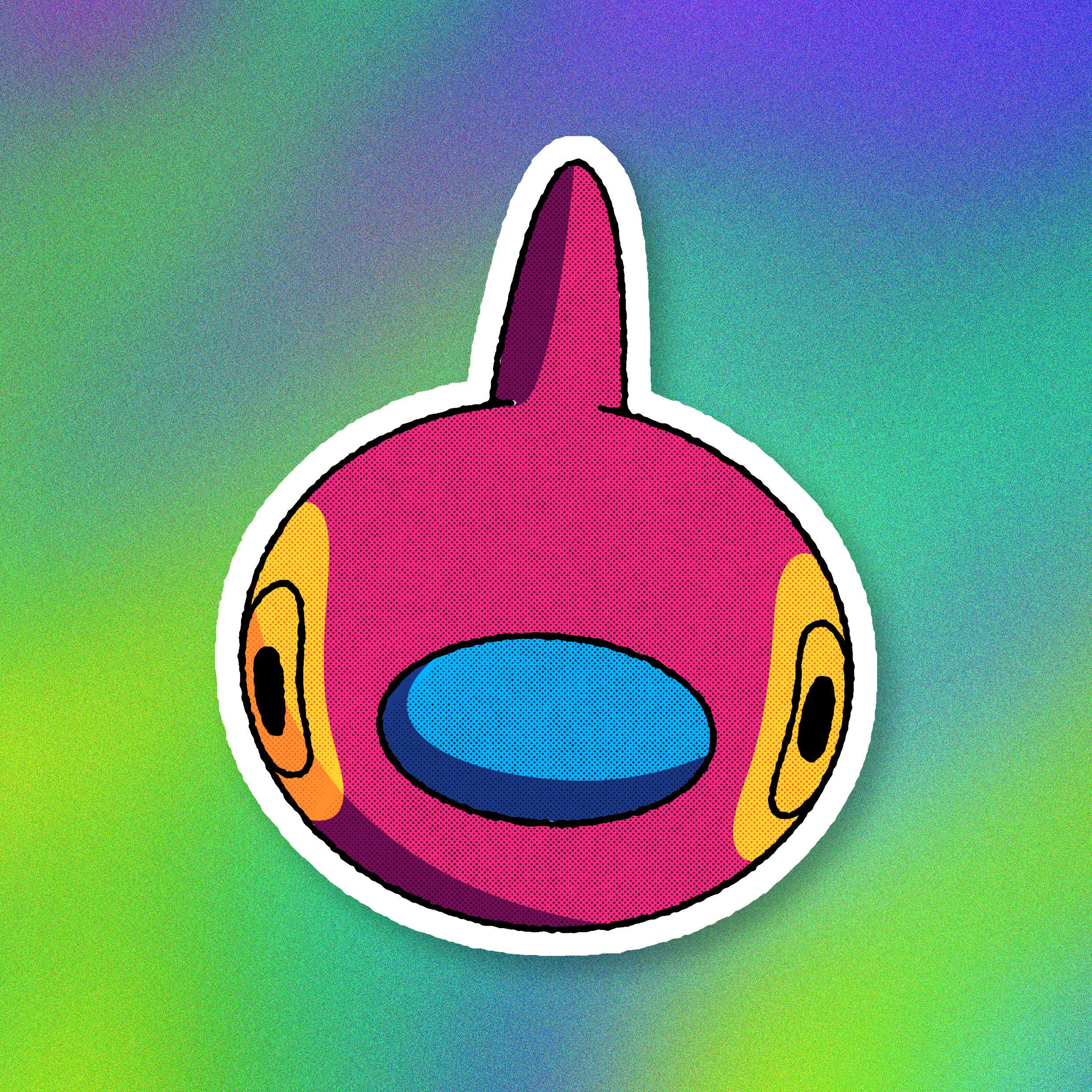 ポリゴンZヘッドビニールステッカー - Etsy 日本