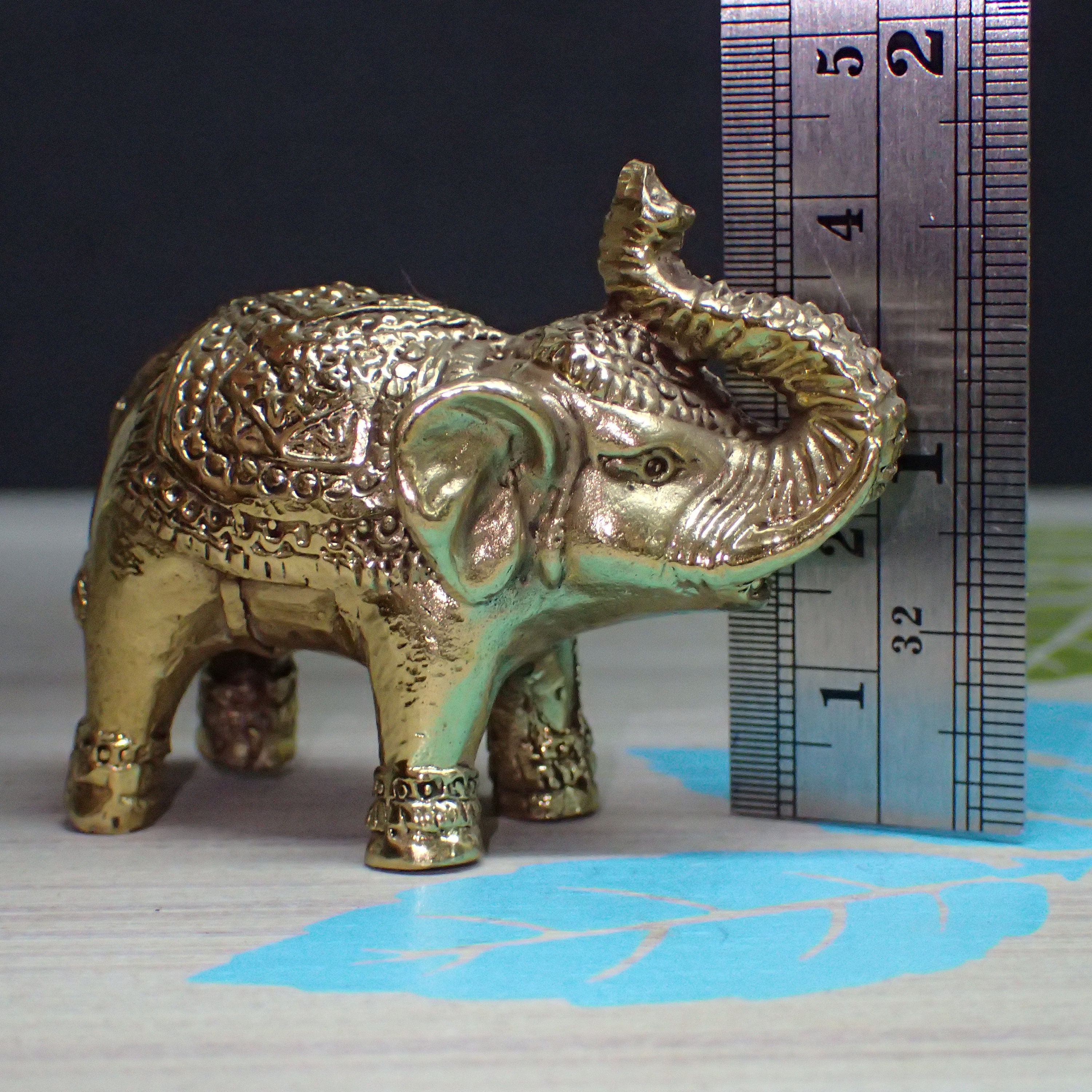Elephant Statue Gold Color Trunk up Get Success Wealth Luck Etsy