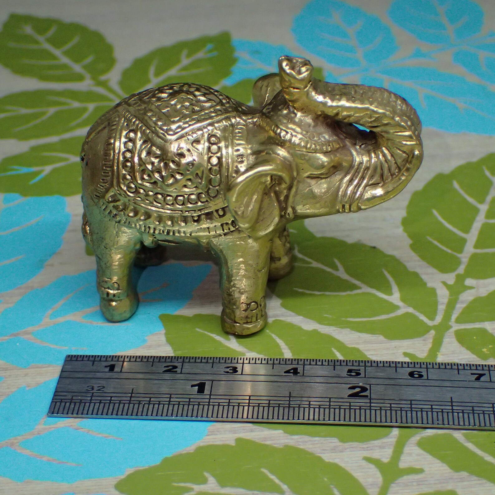 Gold Elephant Figurine 48mm / Brass Elephant / Elephant Decor Etsy