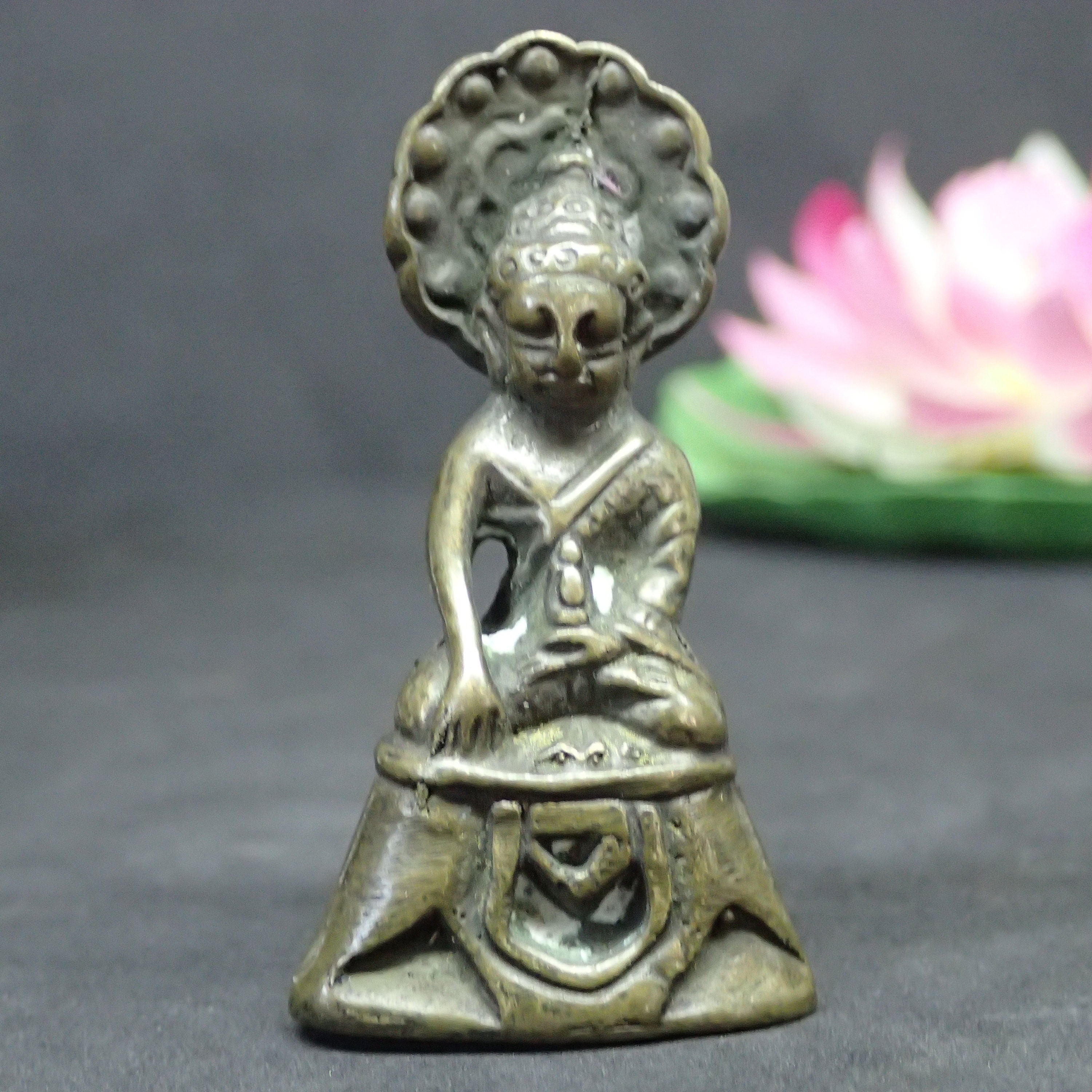 Bronze Buddha statue / Thai Talisman good health Phra Kring | Etsy