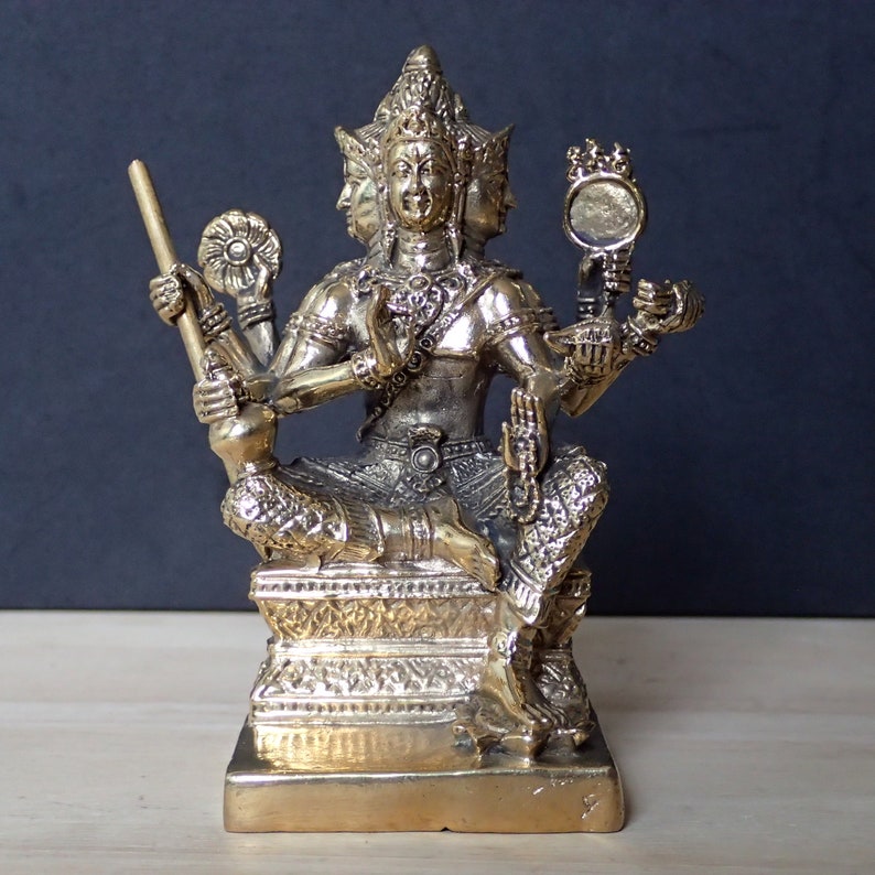 Ganesha origin Cambodia Amulet brass figurine statuette