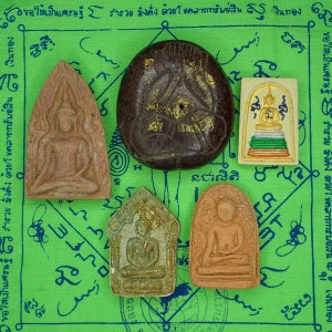 Amulett buddhistisches mönch aus messing kupferbezogen glück wohlstand erfolg 