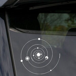 Solar System Spiral Vinyl Decal