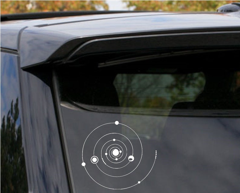 Solar System Spiral Vinyl Decal