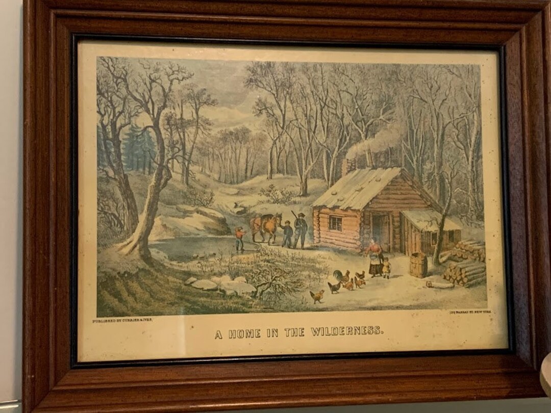 Vintage Currier & Ives Christmas Print FREE SHIPPING - Etsy