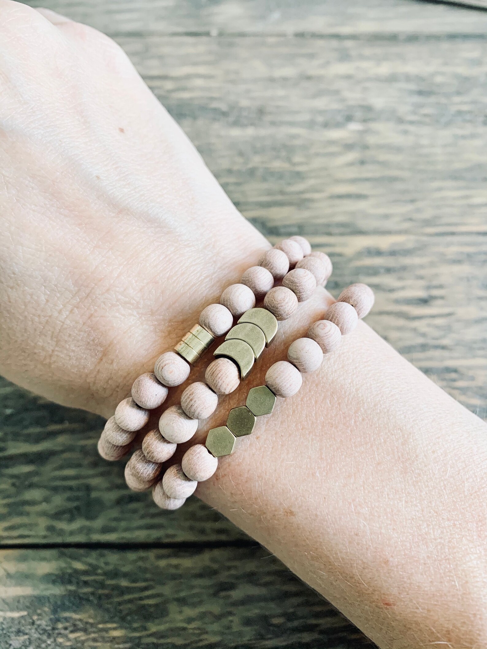 Diffuser Beaded Braceletbrass Etsy UK