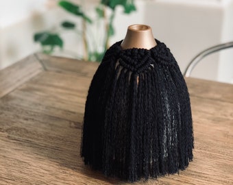 Macramé diffuser cover-black dress like desert mist diffuser cover-boho style HALLOWEEN