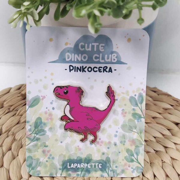 Pins metal dur pinkocera  petit dinosaure mignon rose grade A